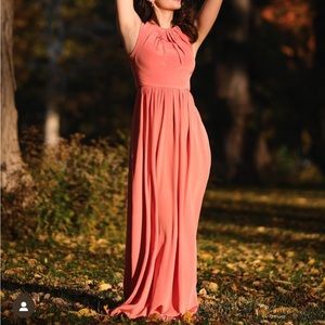 tibi New York salmon pink gown size 0